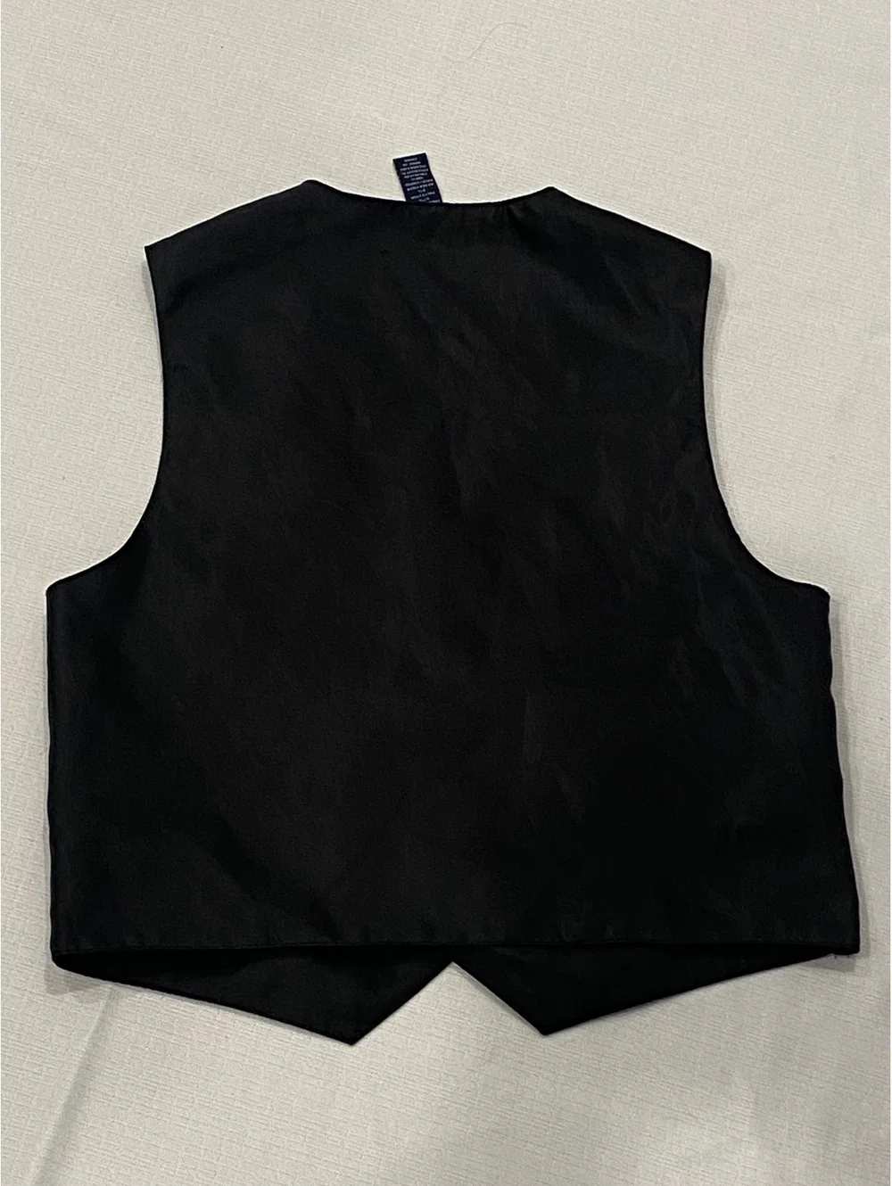 Class Club Black Pinstripe Formal Vest with Red Pocket Square